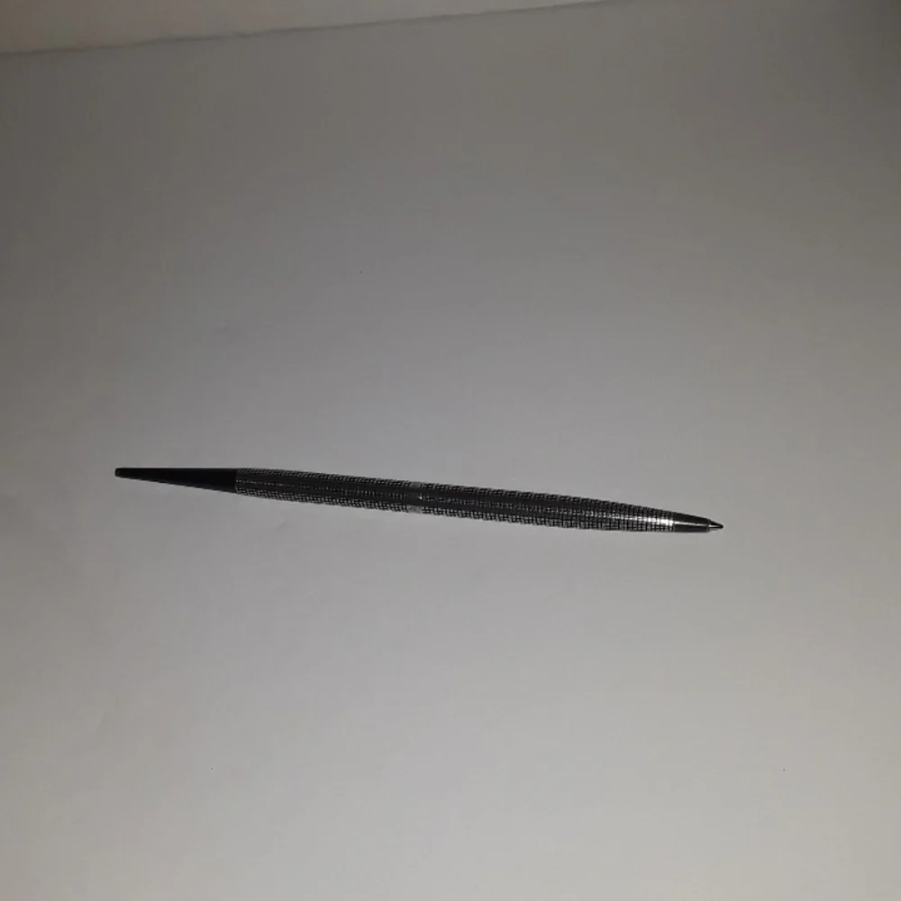 c UNIQUE VINTAGE PARKER STERLING SILVER CAP & BARREL BLUE BALL POINT PEN W…